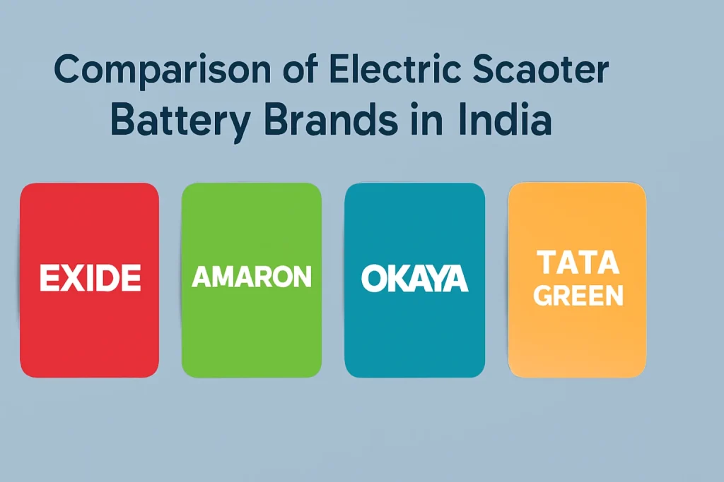 Comparison chart of electric scooter battery brands in India