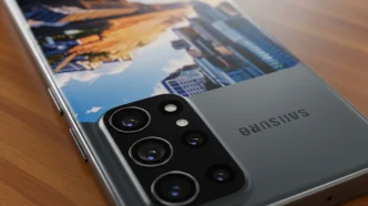 Samsung S26 smartphone with 300MP camera, 200x zoom, six rear lenses, and 8000mAh battery