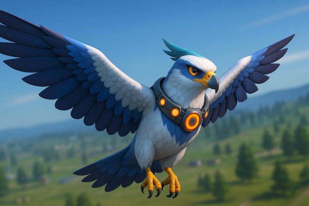 Falco pet increasing skydiving speed in Free Fire