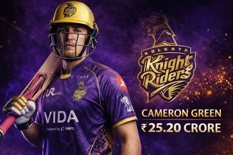 Cameron Green bought for ₹25.20 crore, featured among the Top 5 Most Costly Players in IPL 2026 auction