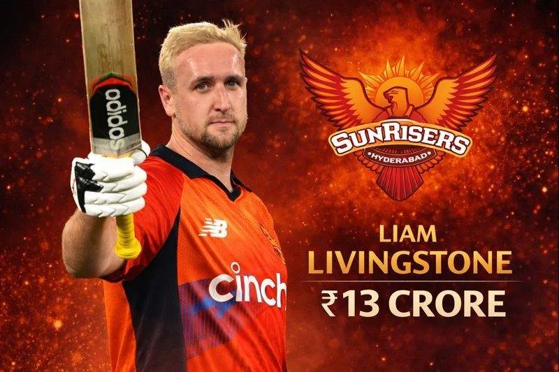 Liam Livingstone sold for ₹13 crore to Sunrisers Hyderabad, featured among the Top 5 Most Costly Players in IPL 2026