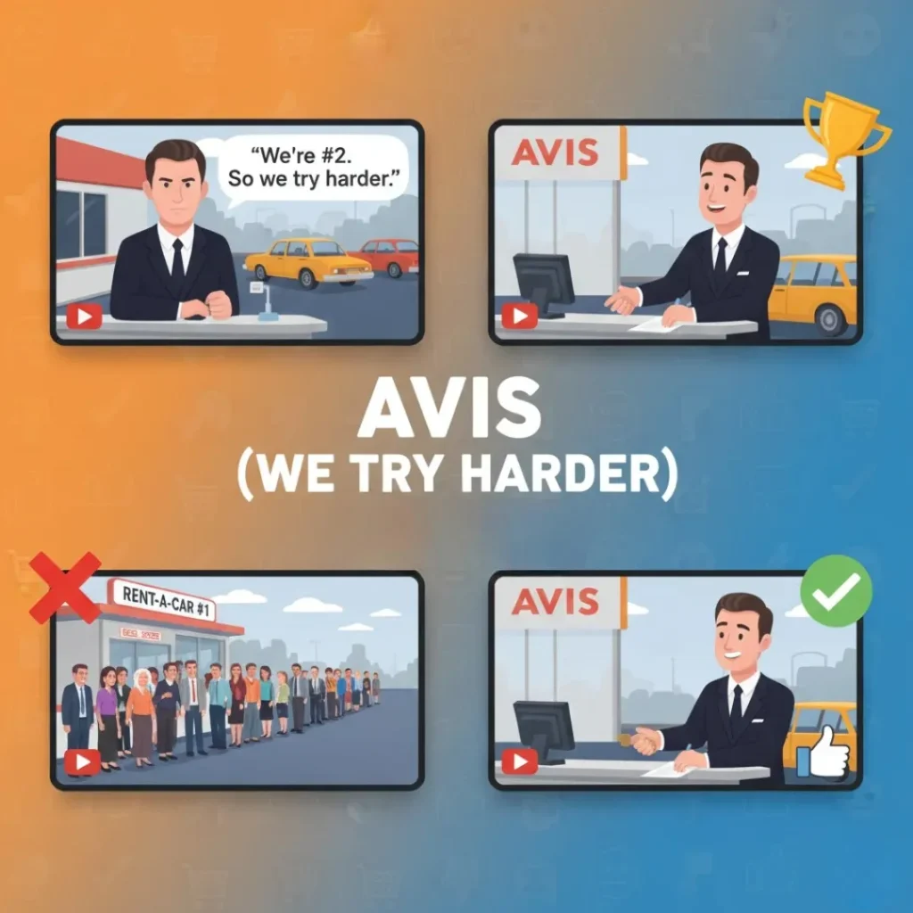 Avis ‘We Try Harder’ campaign as a classic example of Funny Marketing Ads