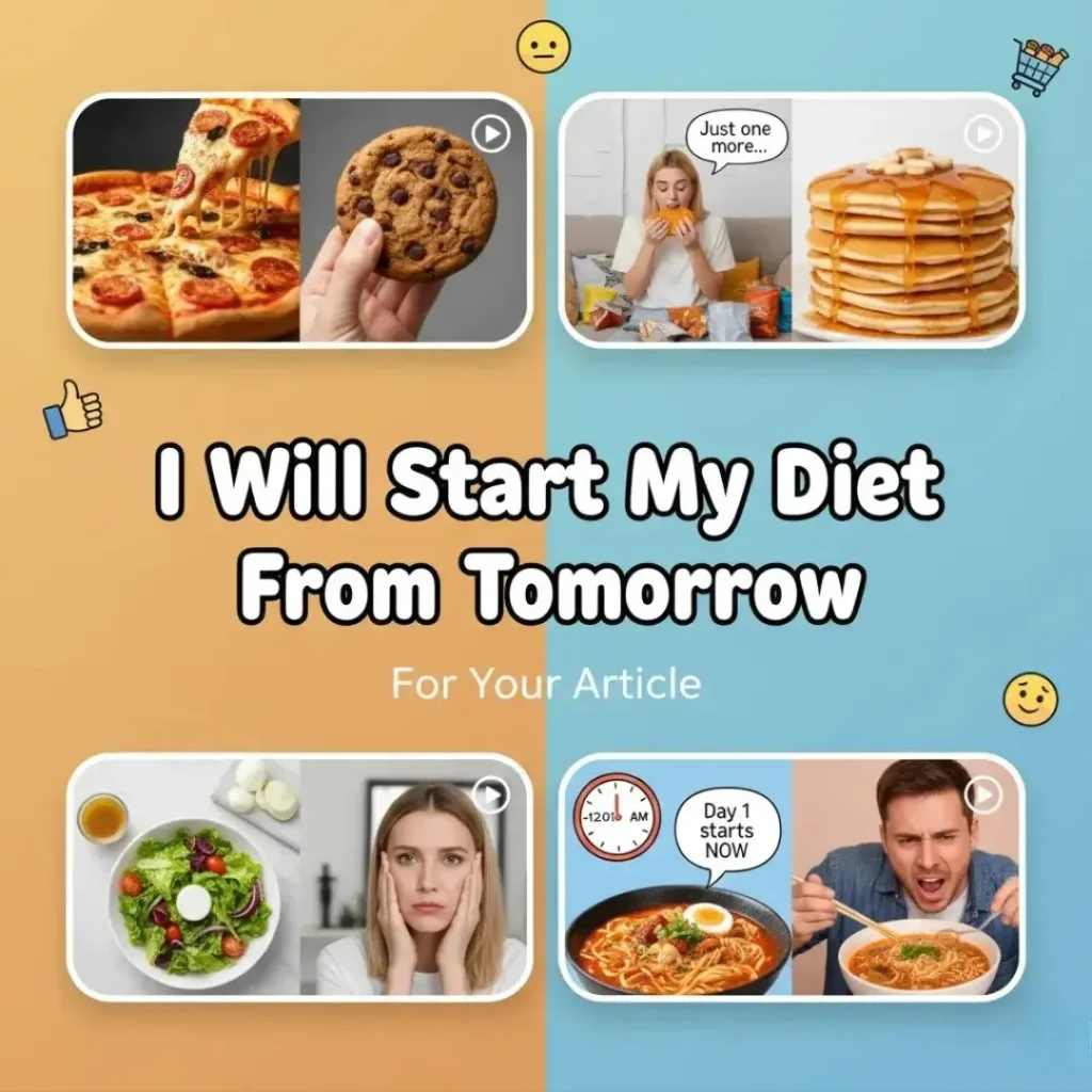 I will start my diet from tomorrow funny relatable reel.