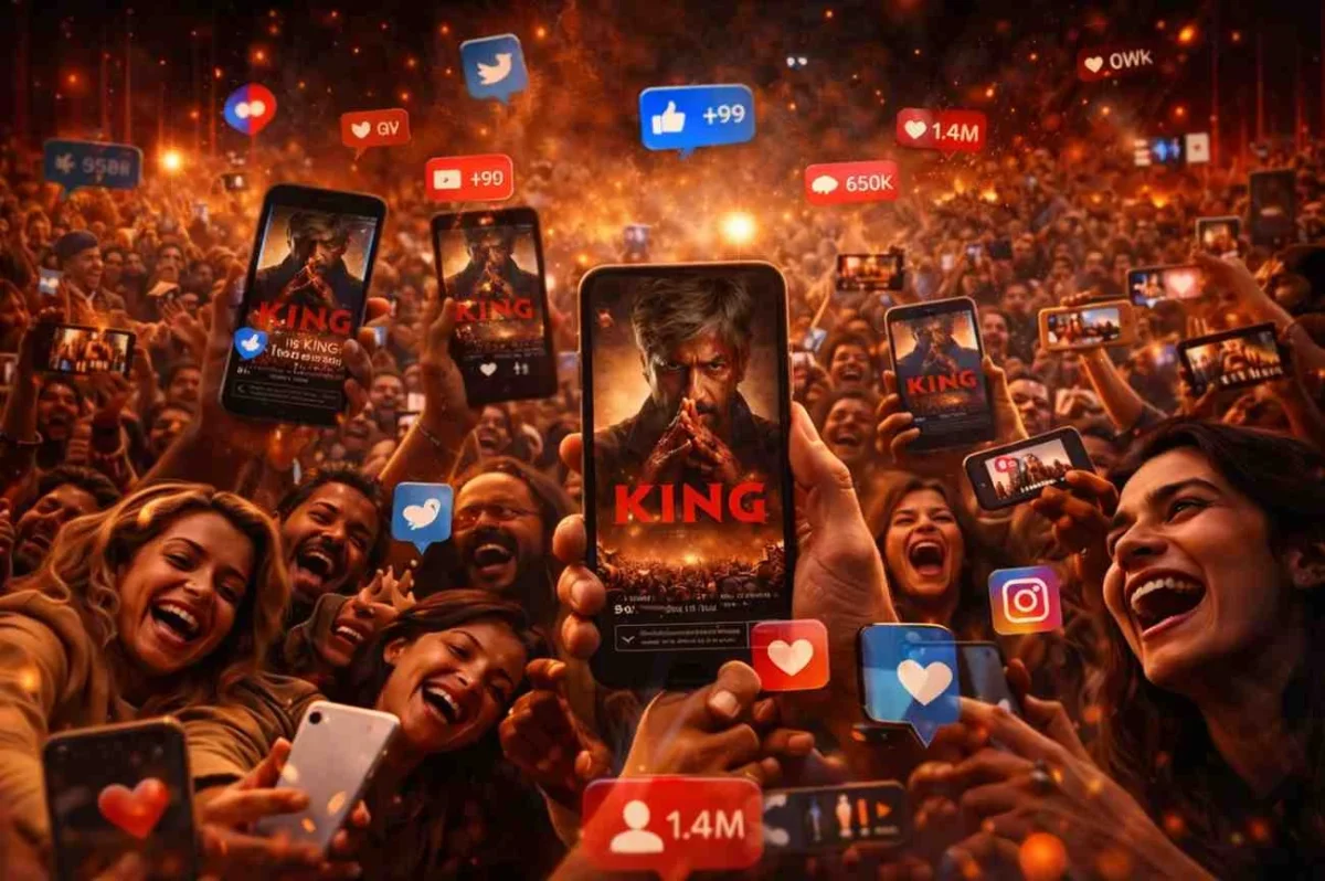 The fans' frenzy and social media hype around the King movie as excited fans share posters, reactions, and massive engagement across online platforms.