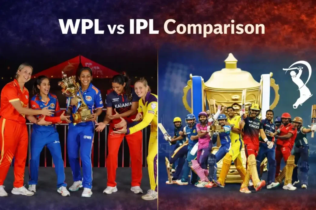 WPL vs IPL Comparison showing differences in popularity, teams, and overall impact