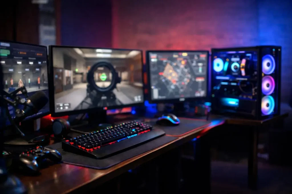 How Players Should Prepare for Gaming – RGB professional gaming setup practice environment