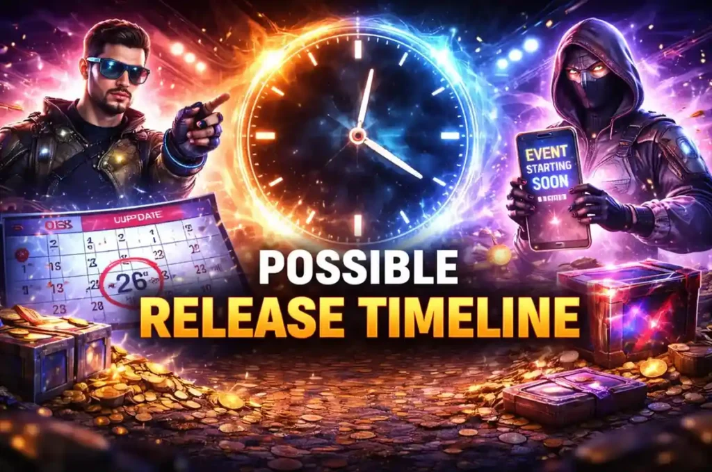 Possible release date timeline preview for the Free Fire Next Collaboration event.