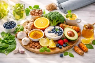 How to boost immunity naturally with healthy foods like fruits, yogurt, garlic, and turmeric