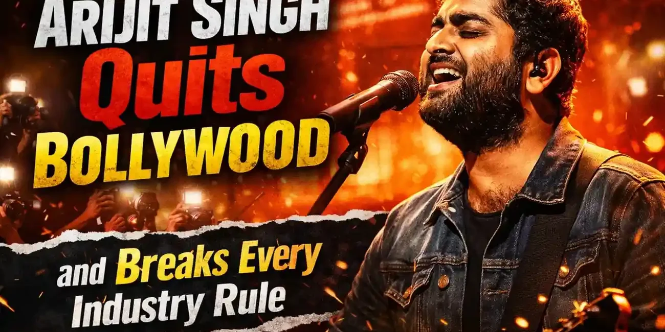 Arijit Singh Quits Bollywood – featured image highlighting the singer breaking industry rules and moving away from mainstream Bollywood music.